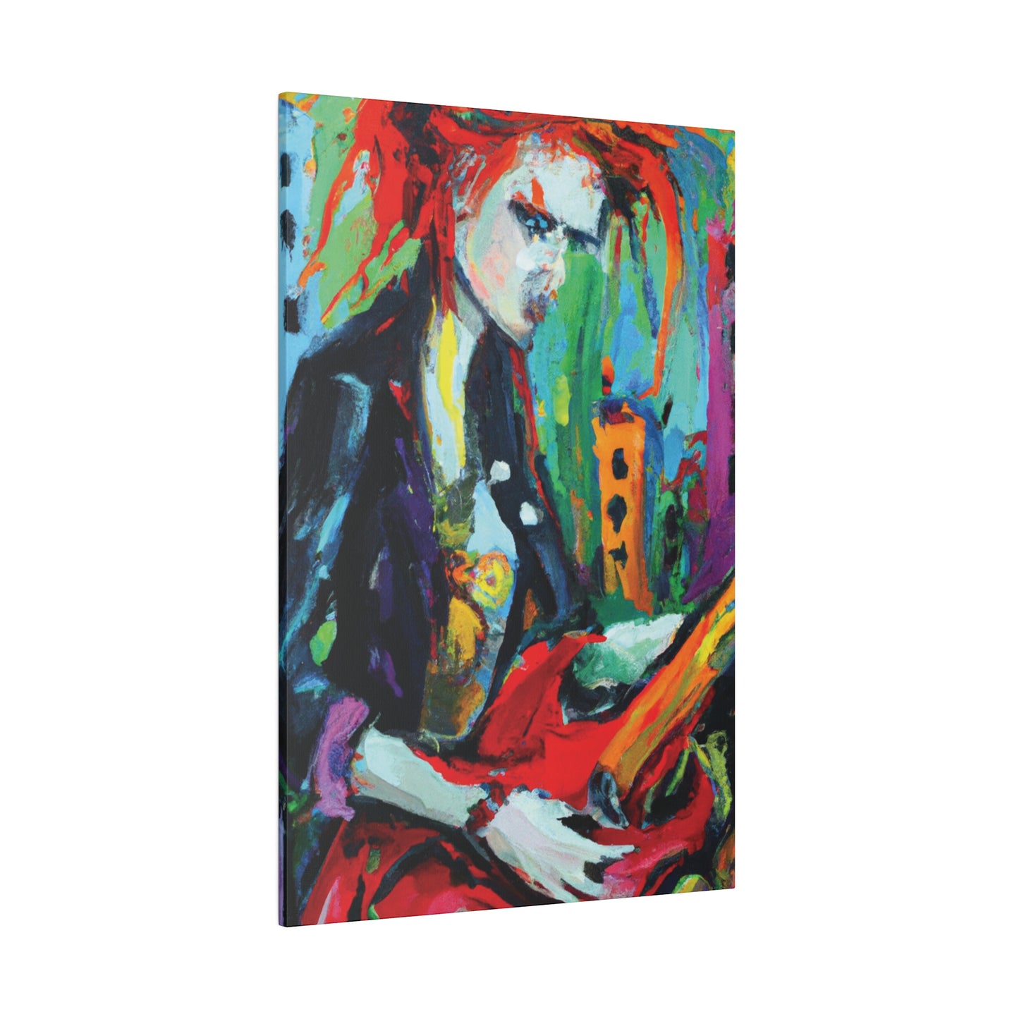 5857Q - Rockstar Oil Painting Style Print | Poster | Home Decor | Wall Art | Music Art | Canvas