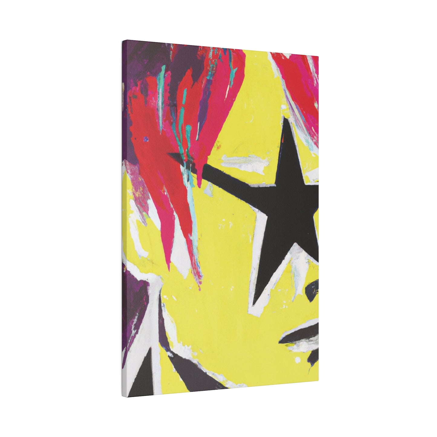8768M - Rockstar Painting Print | Face | Abstract | Poster | Home Decor | Wall Art | Music Art | Canvas