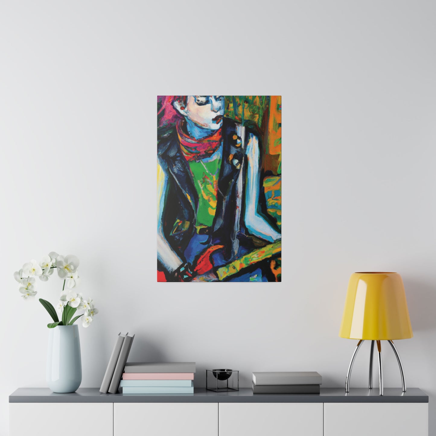 7893Q - Rockstar Oil Painting Style Print | Poster | Home Decor | Wall Art | Music Art | Canvas