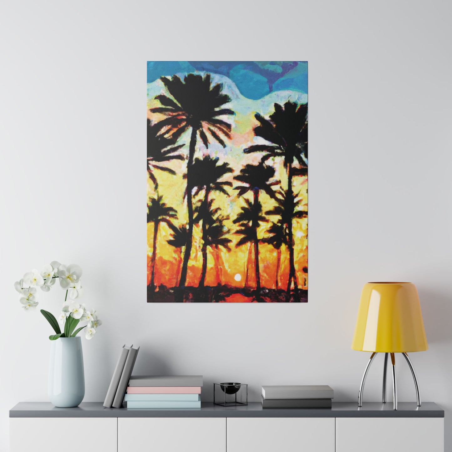 4555V - Miami Beach Sunset Painting Print | Miami | Beach | Sunset | Poster | Home Decor | Wall Art | Canvas