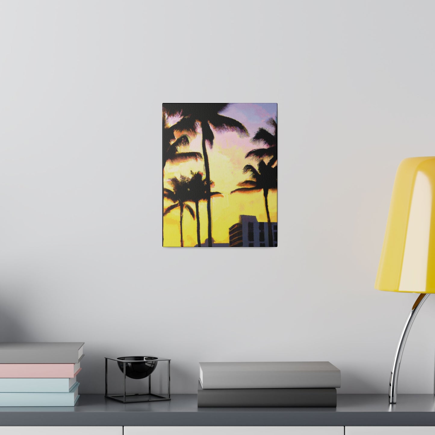 9691V - Miami Beach Sunset Painting Print | Miami | Beach | Sunset | Poster | Home Decor | Wall Art | Canvas