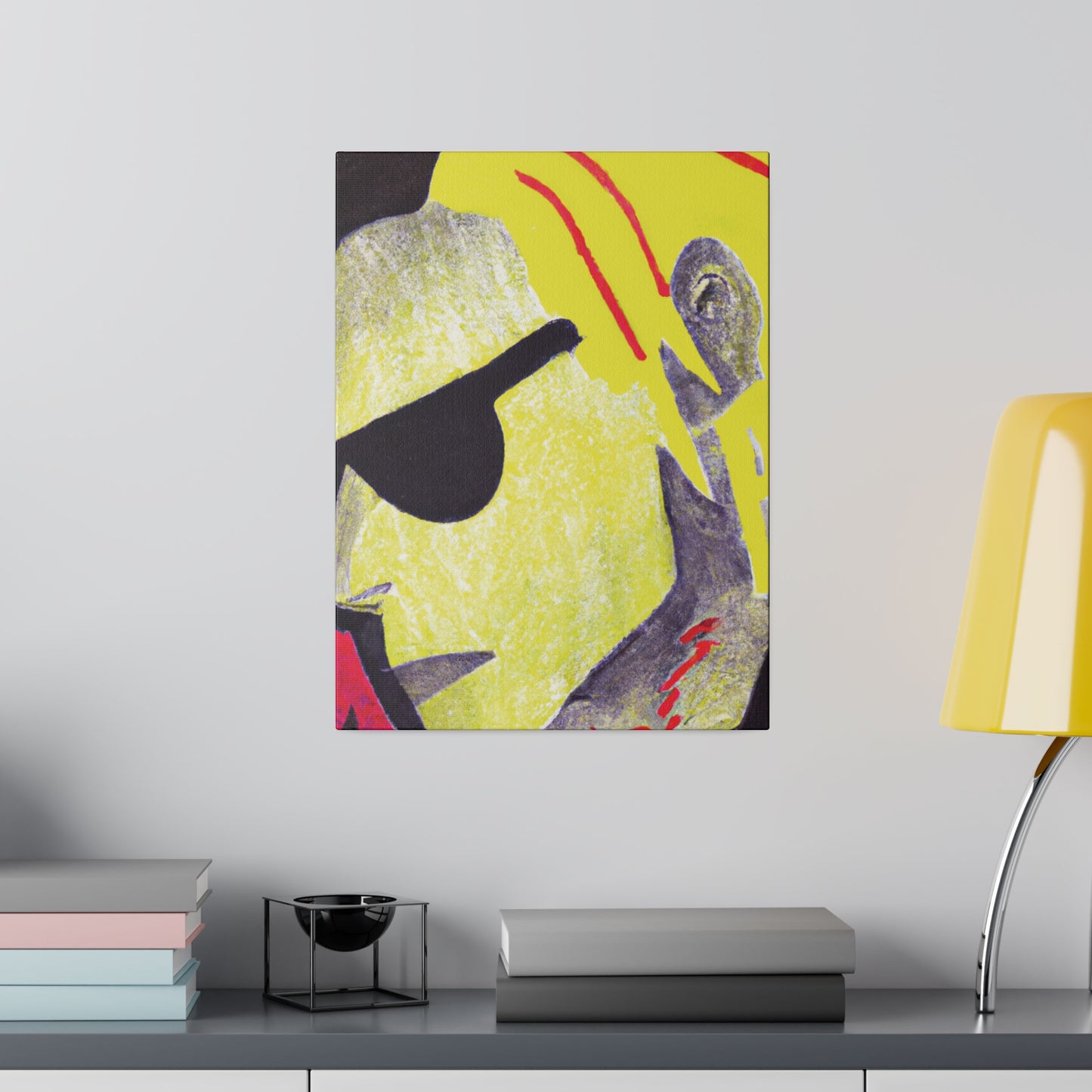 2942F - Rockstar Painting Print | Face | Abstract | Poster | Home Decor | Wall Art | Music Art | Canvas