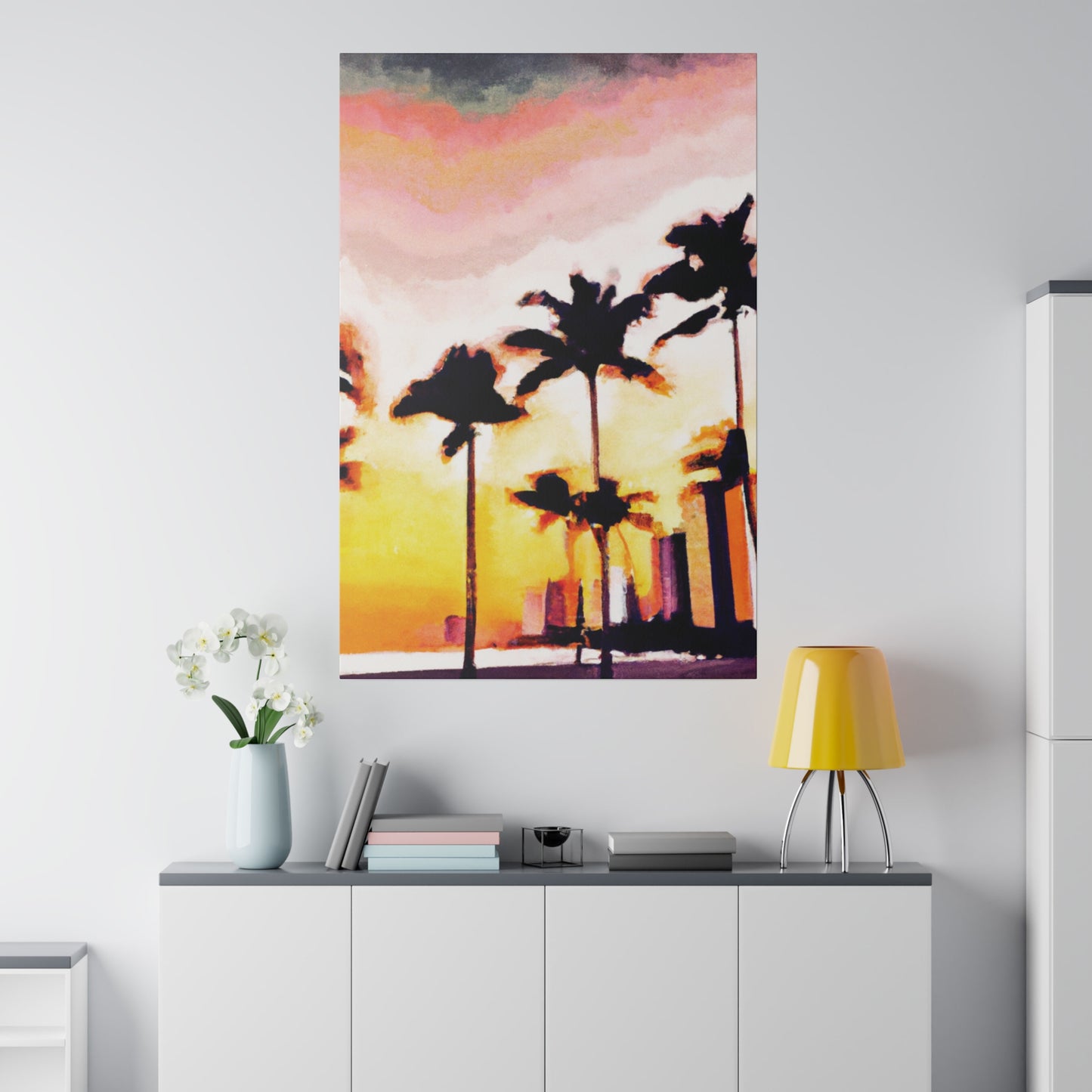 8005X - Miami Beach Sunset Painting Print | Miami | Beach | Sunset | Poster | Home Decor | Wall Art | Canvas