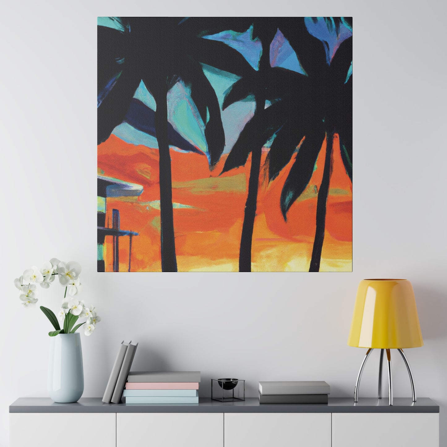 4567W - Miami Beach Sunset Painting Print | Miami | Beach | Sunset | Poster | Home Decor | Wall Art | Canvas