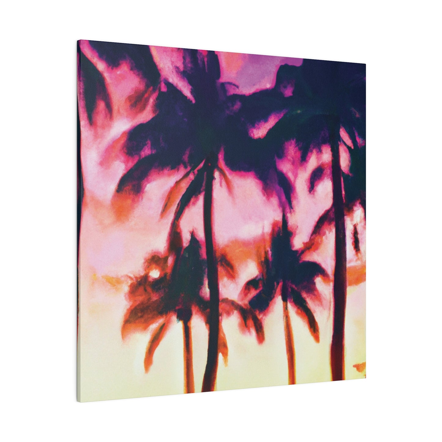 7266A - Miami Beach Sunset Painting Print | Miami | Beach | Sunset | Poster | Home Decor | Wall Art | Canvas