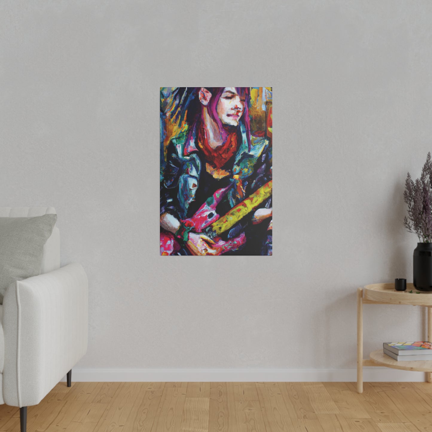 9128F - Rockstar Oil Painting Style Print | Poster | Home Decor | Wall Art | Music Art | Canvas