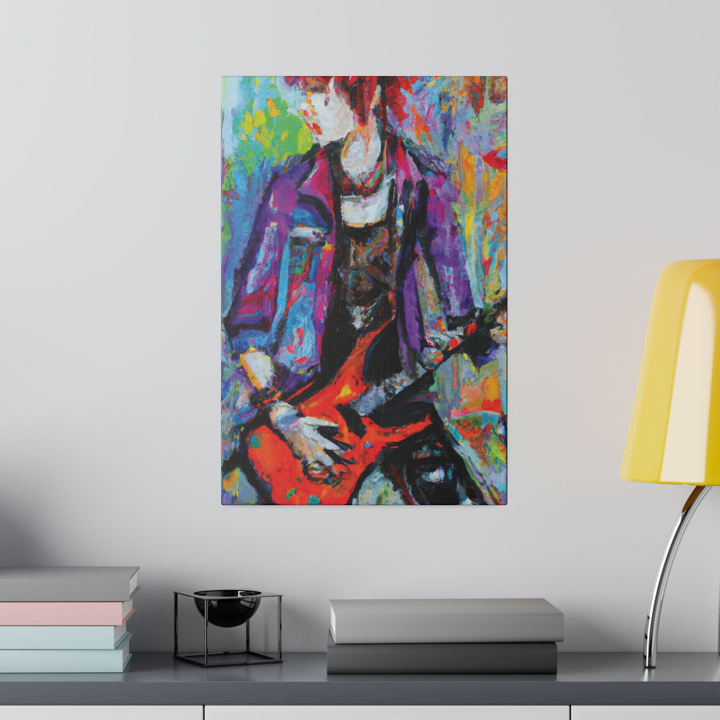 3123Q - Rockstar Oil Painting Style Print | Poster | Home Decor | Wall Art | Music Art | Canvas