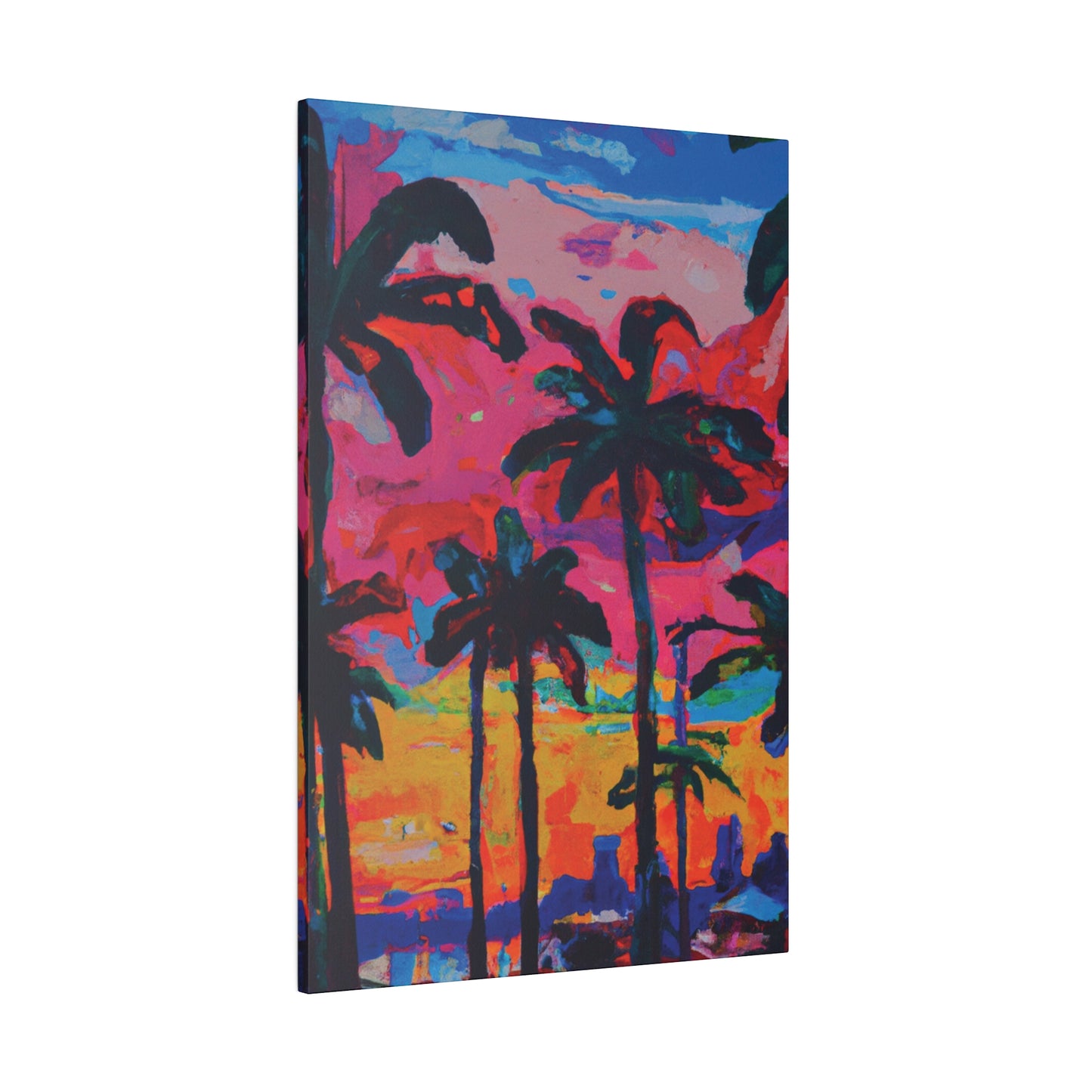 2821A - Miami Beach Sunset Painting Print | Miami | Beach | Sunset | Poster | Home Decor | Wall Art | Canvas