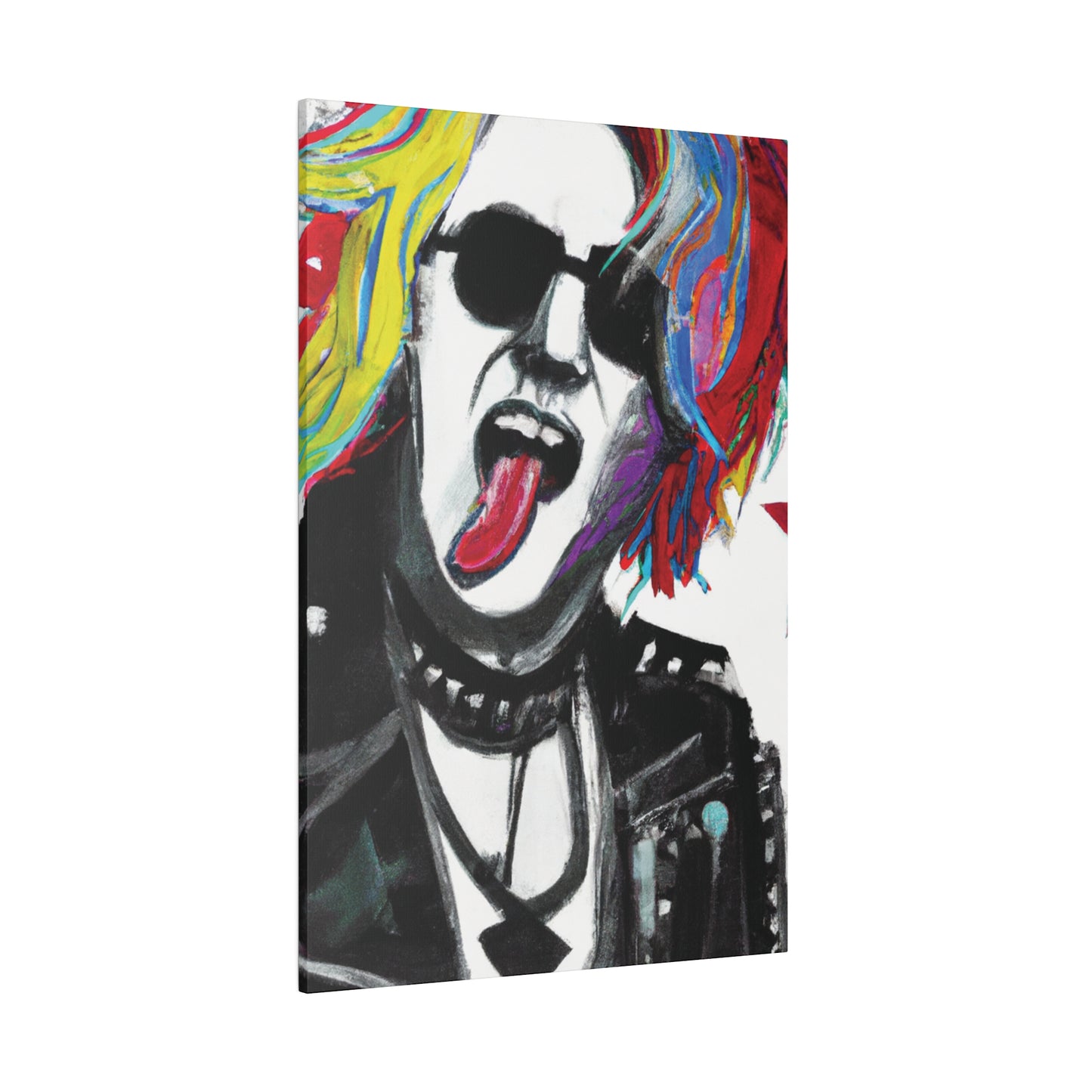 5679K - Rockstar Painting Print | Face | Abstract | Poster | Home Decor | Wall Art | Music Art | Canvas