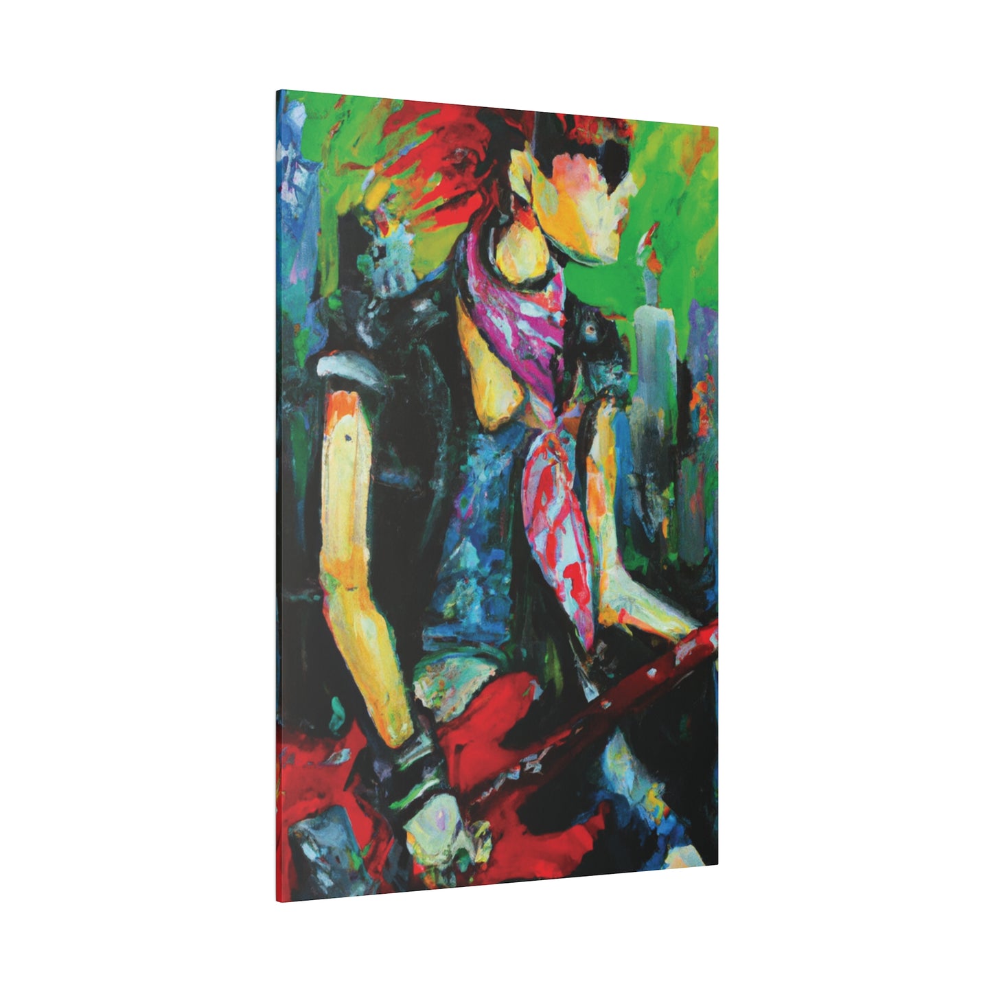 5198V - Rockstar Oil Painting Style Print | Poster | Home Decor | Wall Art | Music Art | Canvas