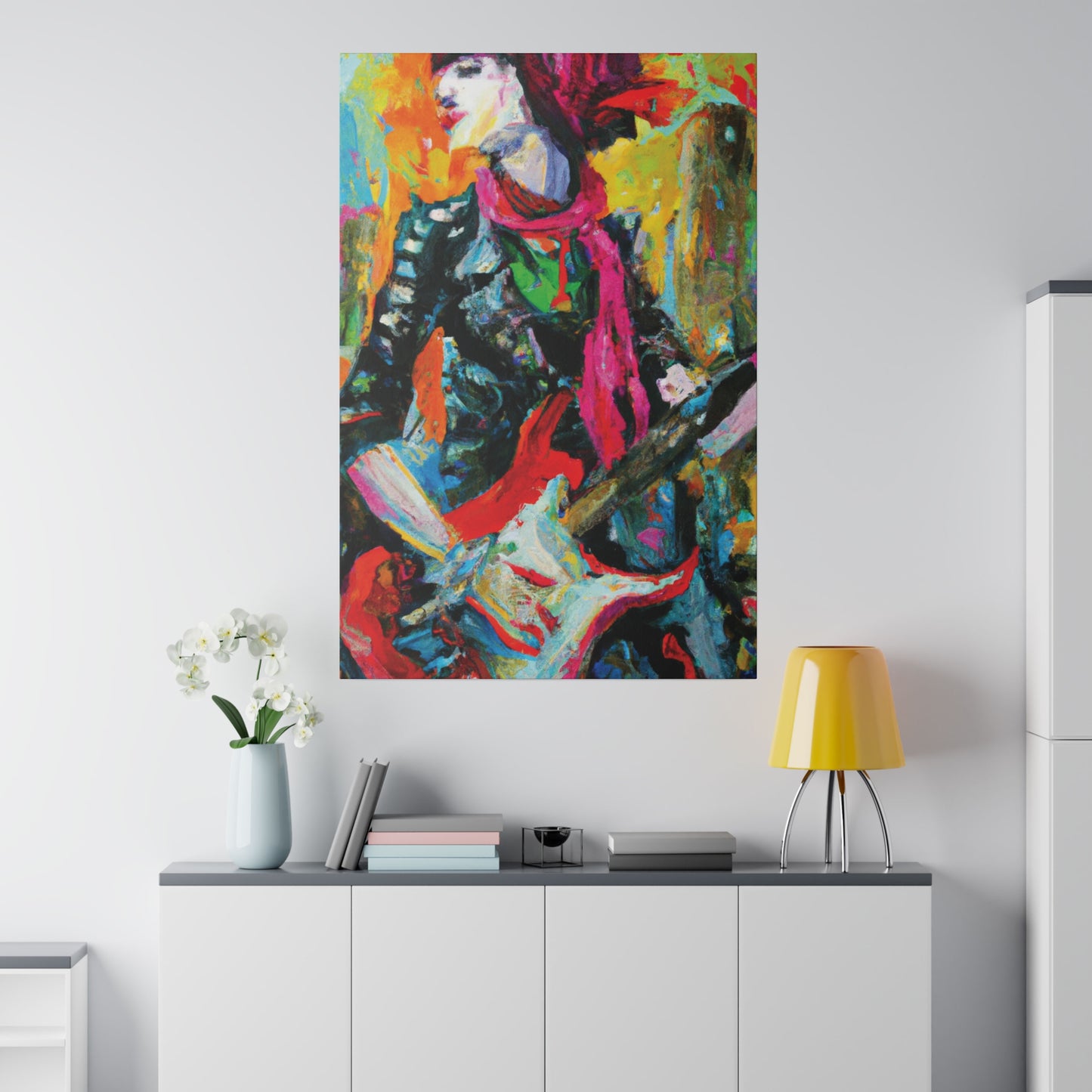 8579X - Rockstar Oil Painting Style Print | Poster | Home Decor | Wall Art | Music Art | Canvas