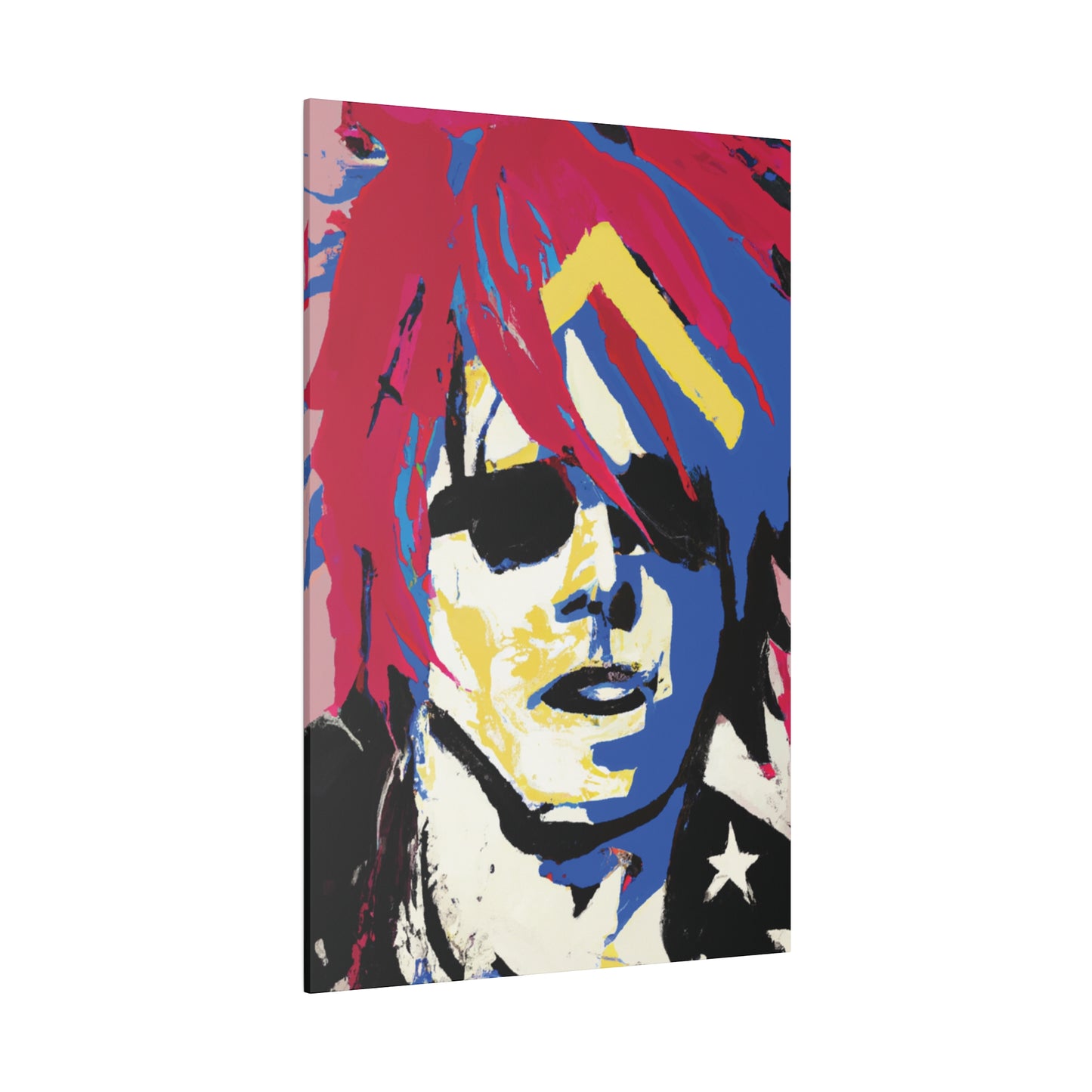 9537K - Rockstar Painting Print | Face | Abstract | Poster | Home Decor | Wall Art | Music Art | Canvas
