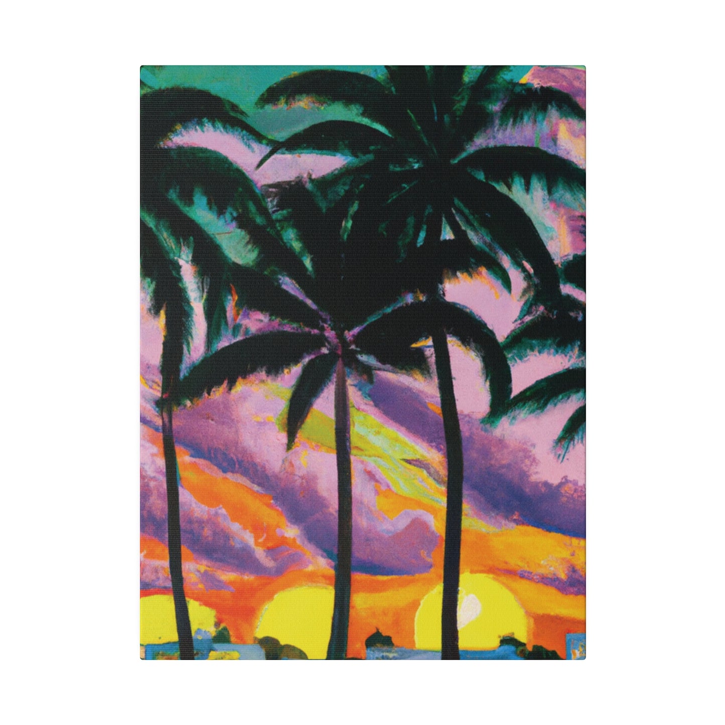 8789Q - Miami Beach Sunset Painting Print | Miami | Beach | Sunset | Poster | Home Decor | Wall Art | Canvas