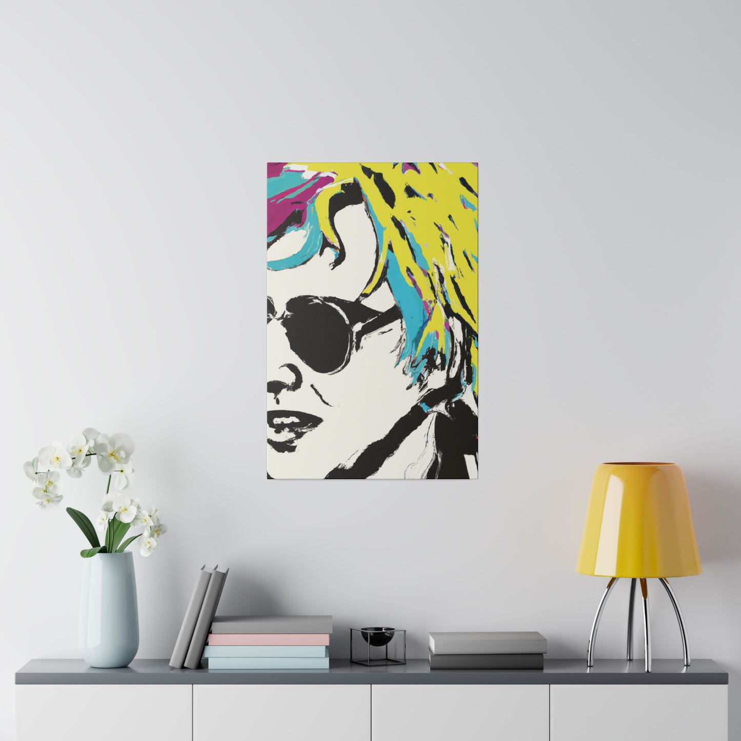 3921R - Rockstar Painting Print | Face | Abstract | Poster | Home Decor | Wall Art | Music Art | Canvas