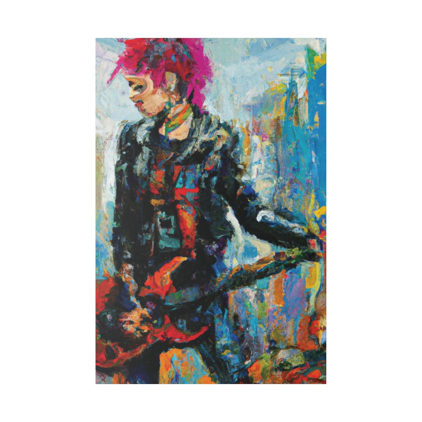 5258U - Rockstar Oil Painting Style Print | Poster | Home Decor | Wall Art | Music Art | Canvas