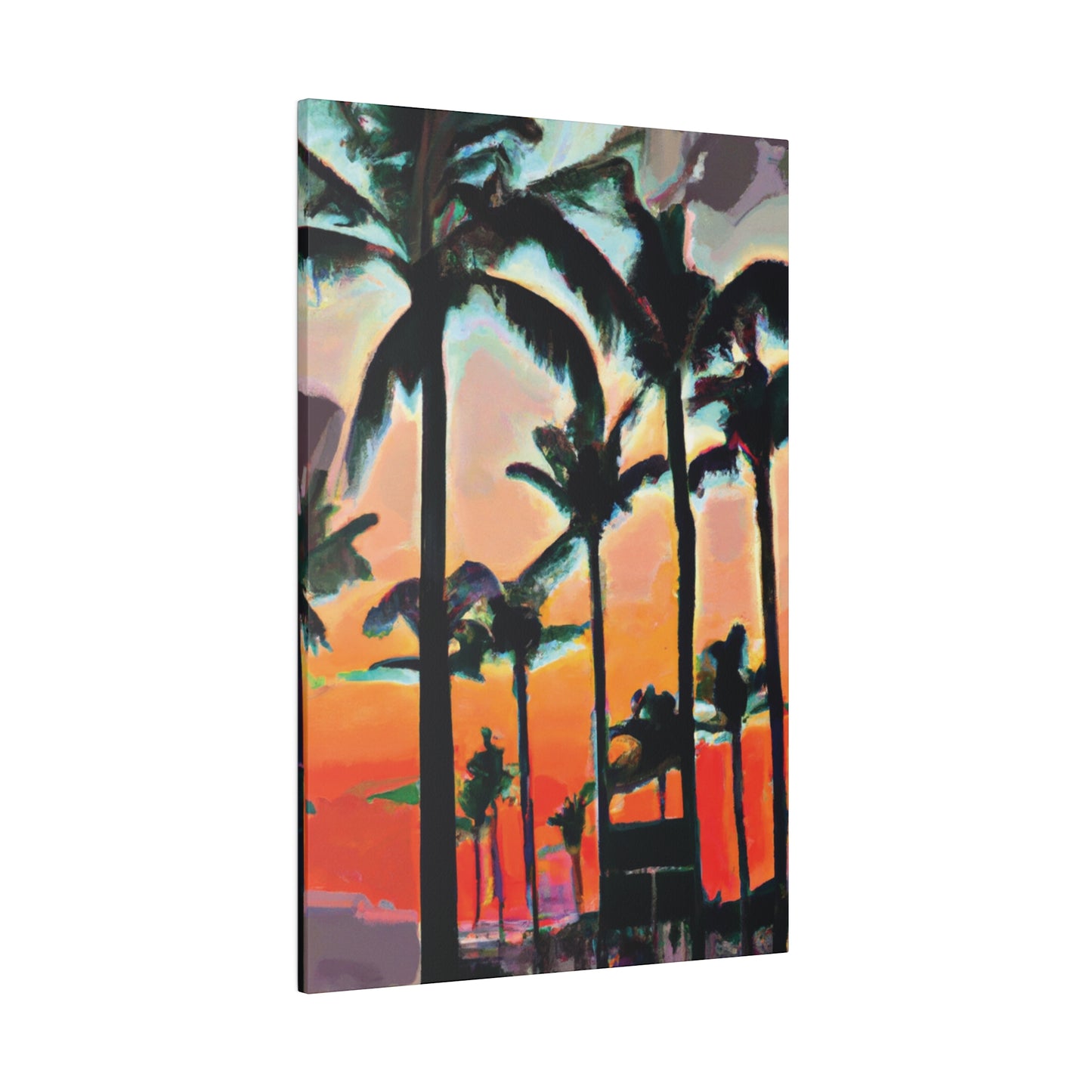 4891A - Miami Beach Sunset Painting Print | Miami | Beach | Sunset | Poster | Home Decor | Wall Art | Canvas
