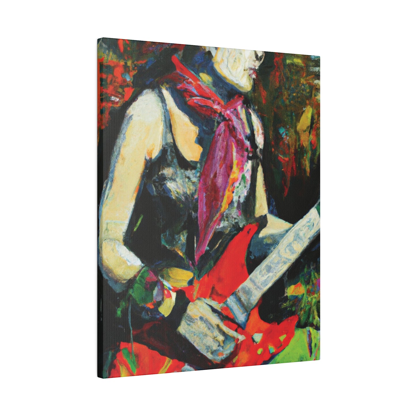 7203Q - Rockstar Oil Painting Style Print | Poster | Home Decor | Wall Art | Music Art | Canvas