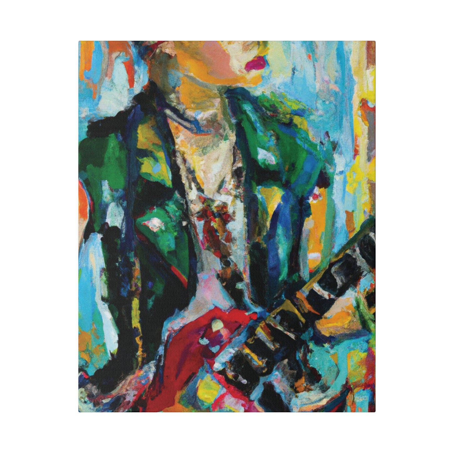 8554D - Rockstar Oil Painting Style Print | Poster | Home Decor | Wall Art | Music Art | Canvas