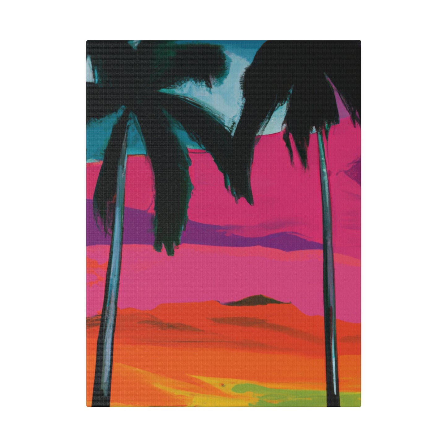 9027A - Miami Beach Sunset Painting Print | Miami | Beach | Sunset | Poster | Home Decor | Wall Art | Canvas