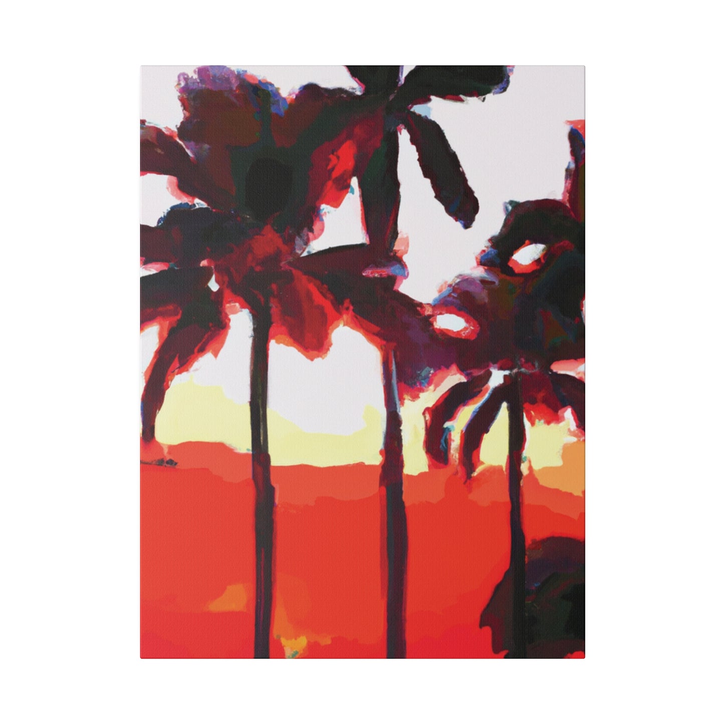 6831K - Miami Beach Sunset Painting Print | Miami | Beach | Sunset | Poster | Home Decor | Wall Art | Canvas