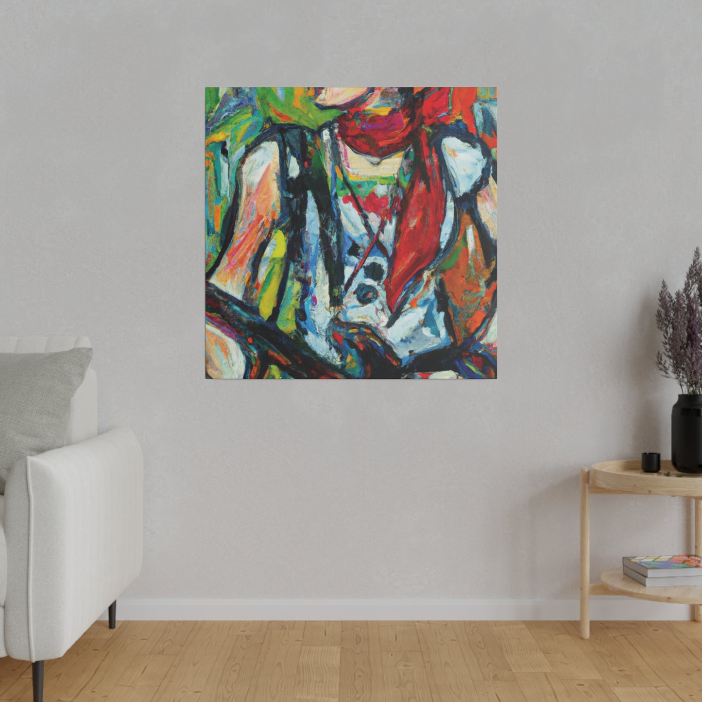 3713A - Rockstar Oil Painting Style Print | Poster | Home Decor | Wall Art | Music Art | Canvas