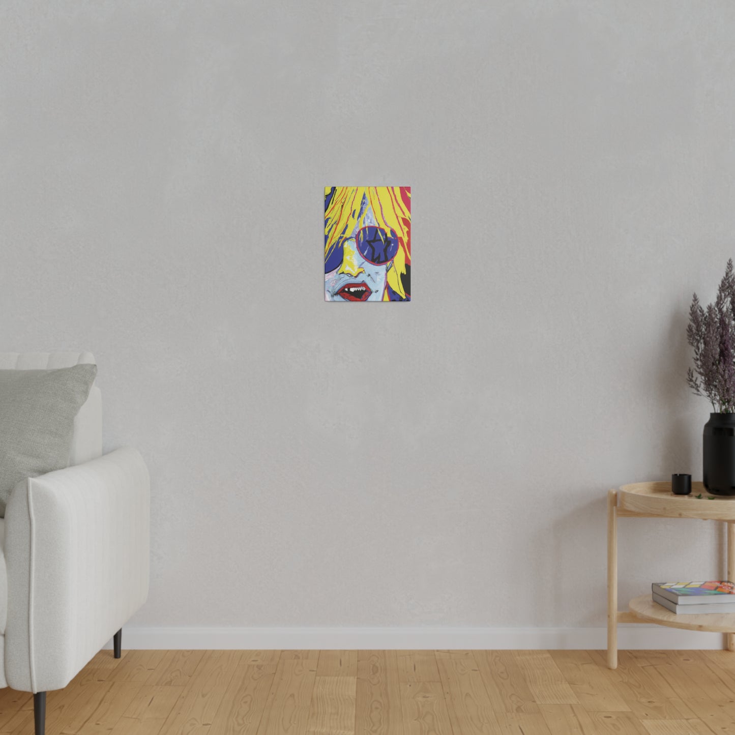 8742G - Rockstar Painting Print | Face | Abstract | Poster | Home Decor | Wall Art | Music Art | Canvas