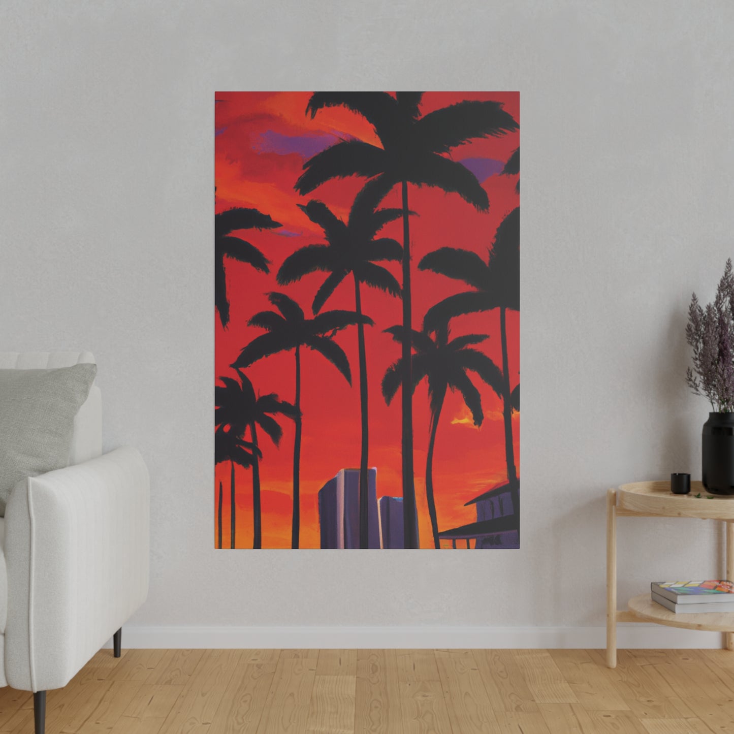 7261M - Miami Beach Sunset Painting Print | Miami | Beach | Sunset | Poster | Home Decor | Wall Art | Canvas