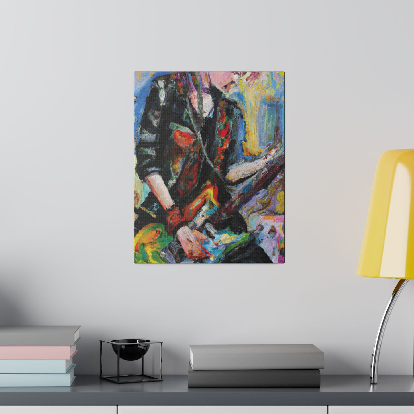 4658Z - Rockstar Oil Painting Style Print | Poster | Home Decor | Wall Art | Music Art | Canvas