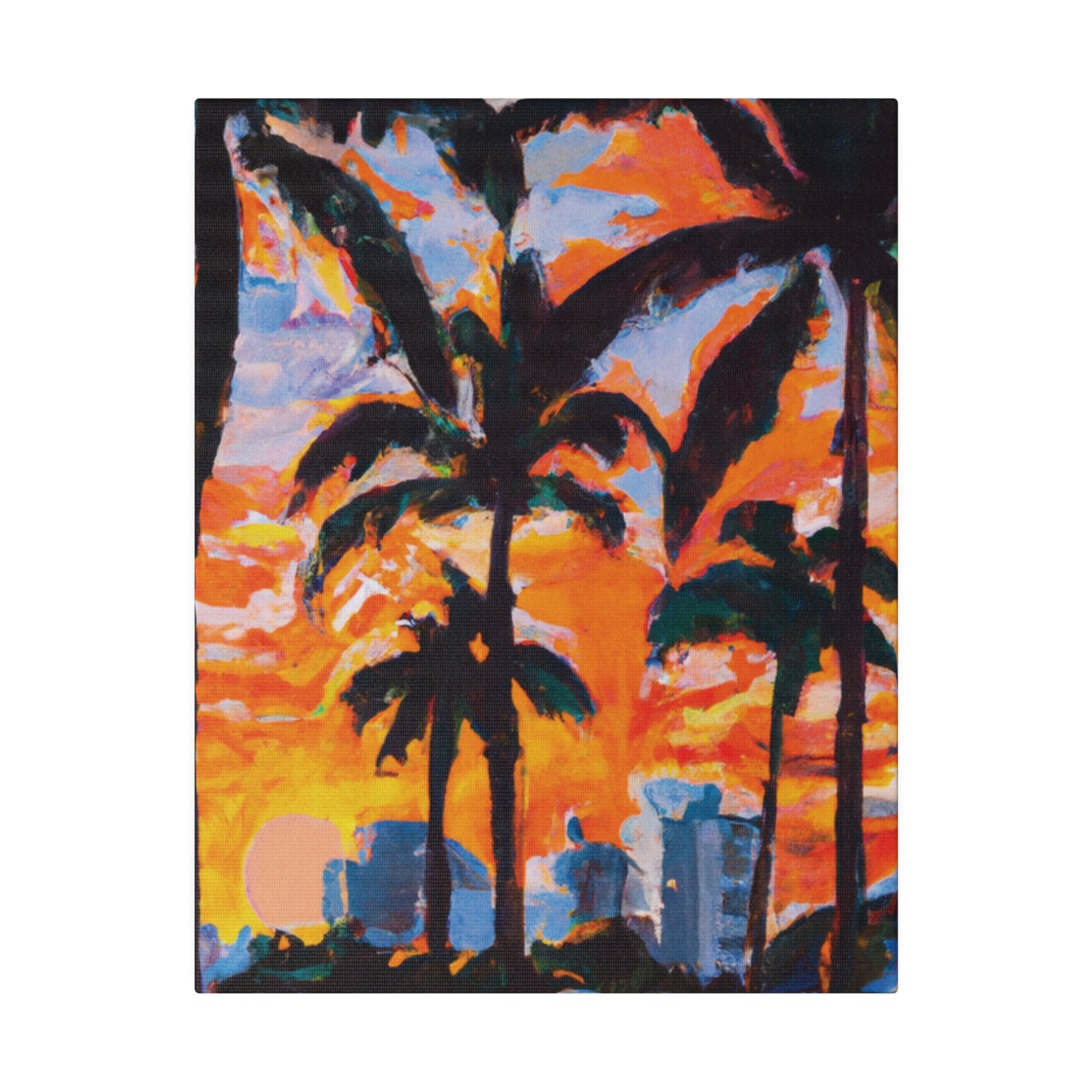 8957Q - Miami Beach Sunset Painting Print | Miami | Beach | Sunset | Poster | Home Decor | Wall Art | Canvas