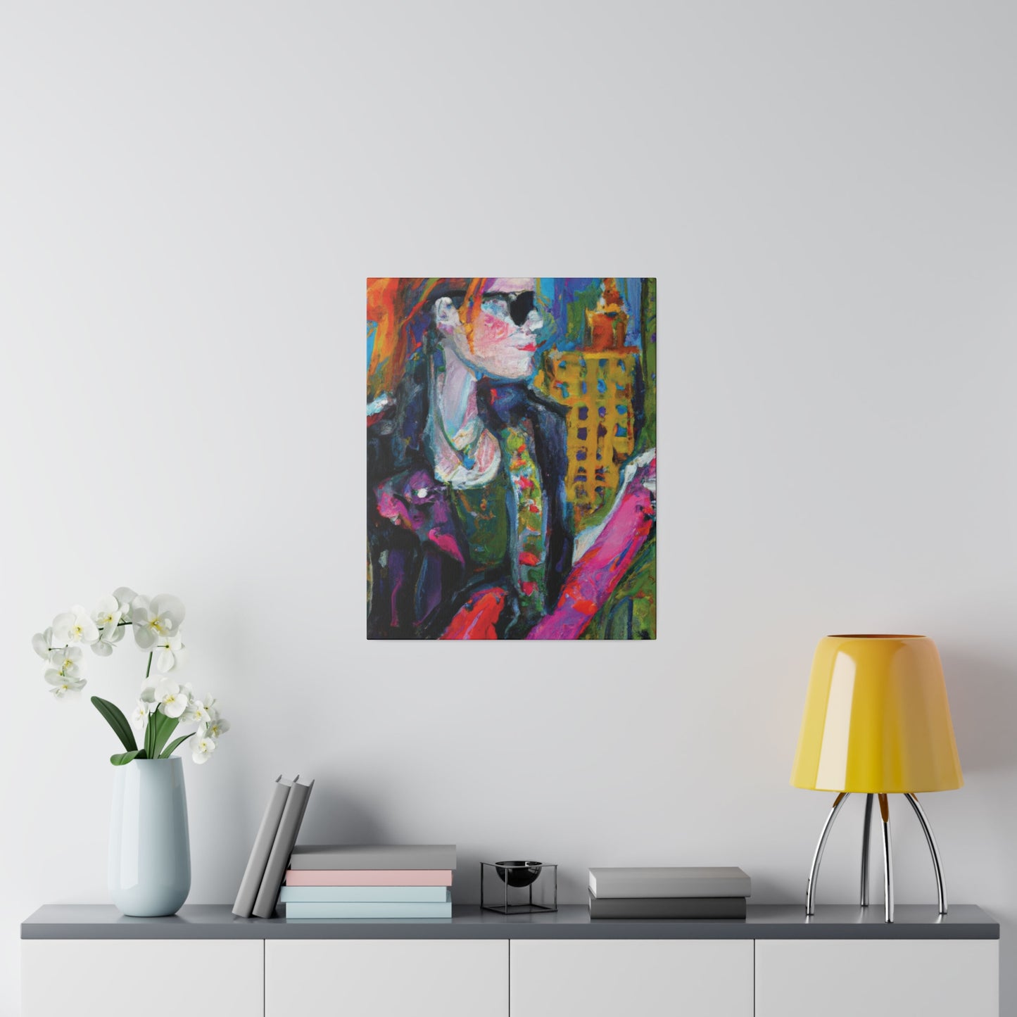 9503W - Rockstar Oil Painting Style Print | Poster | Home Decor | Wall Art | Music Art | Canvas