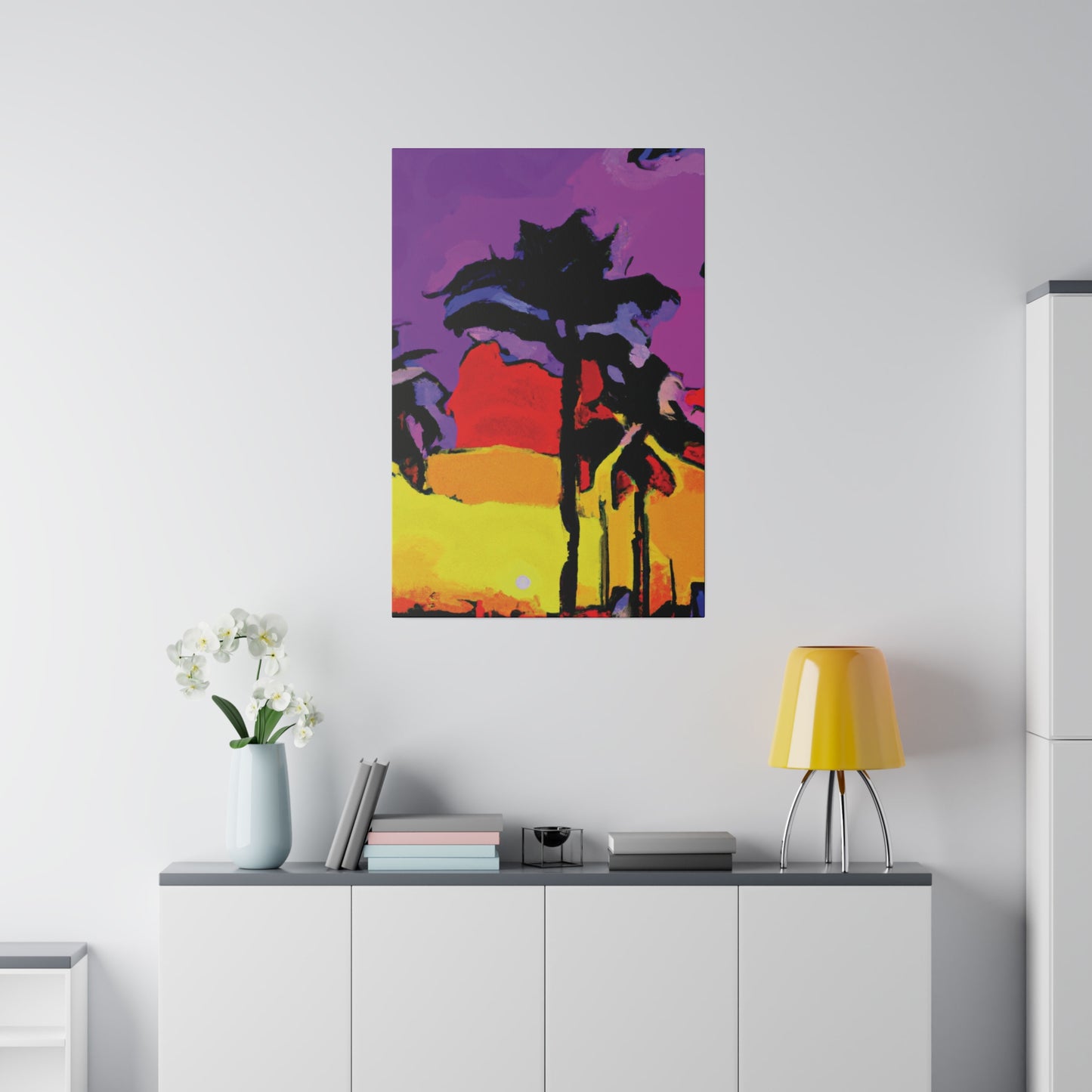 4854H - Miami Beach Sunset Painting Print | Miami | Beach | Sunset | Poster | Home Decor | Wall Art | Canvas