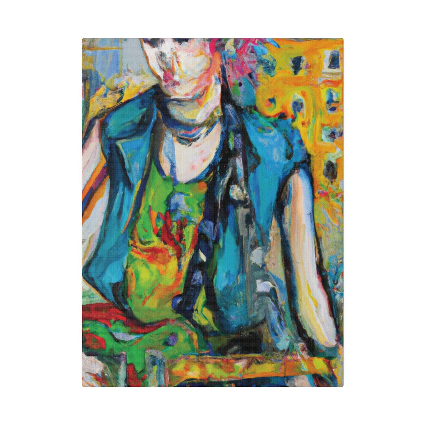 5368N - Rockstar Oil Painting Style Print | Poster | Home Decor | Wall Art | Music Art | Canvas