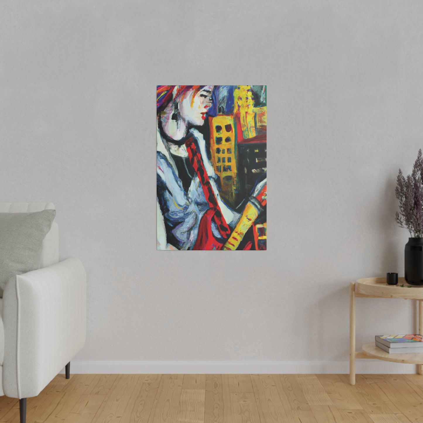 4053F - Rockstar Oil Painting Style Print | Poster | Home Decor | Wall Art | Music Art | Canvas