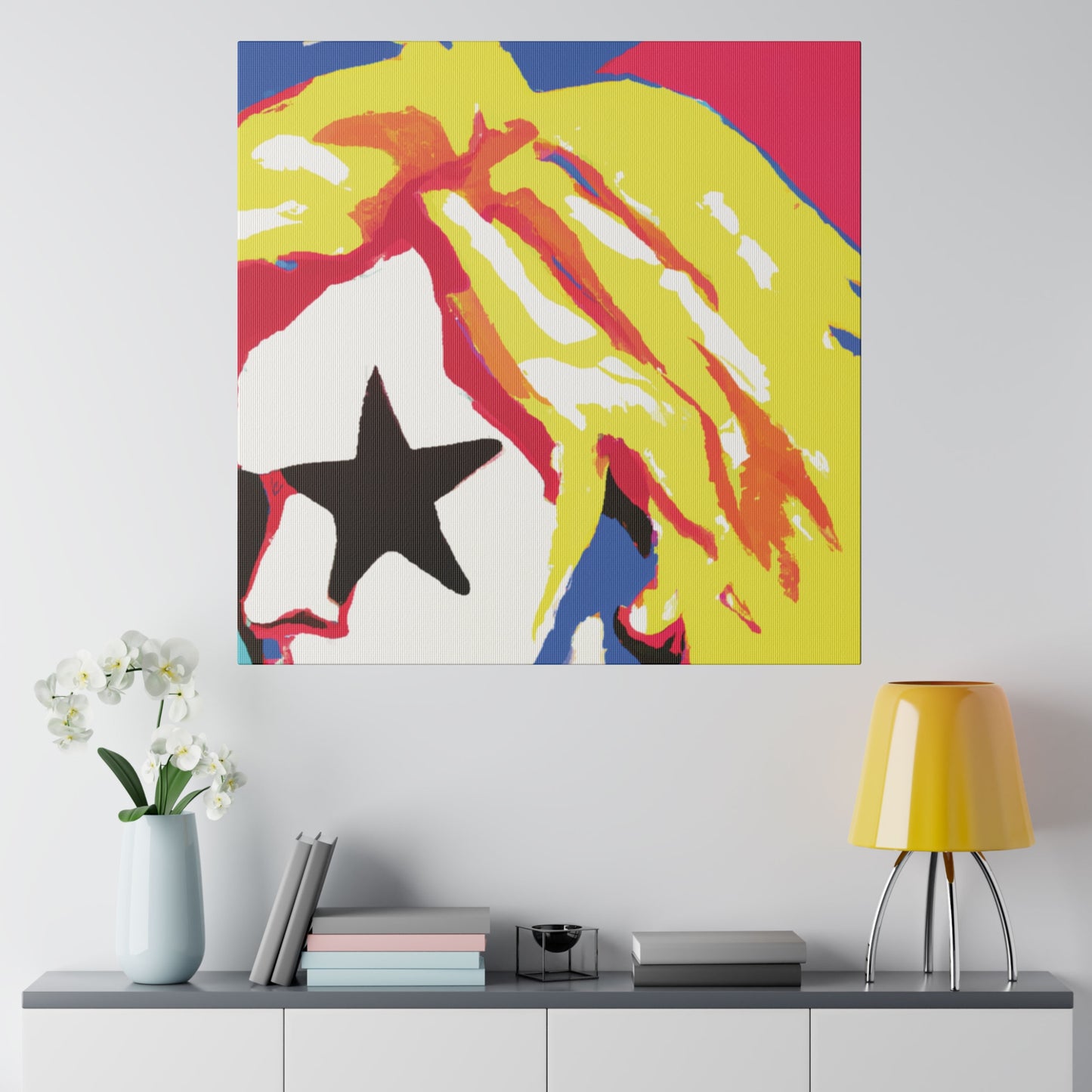 5402P - Rockstar Painting Print | Face | Abstract | Poster | Home Decor | Wall Art | Music Art | Canvas