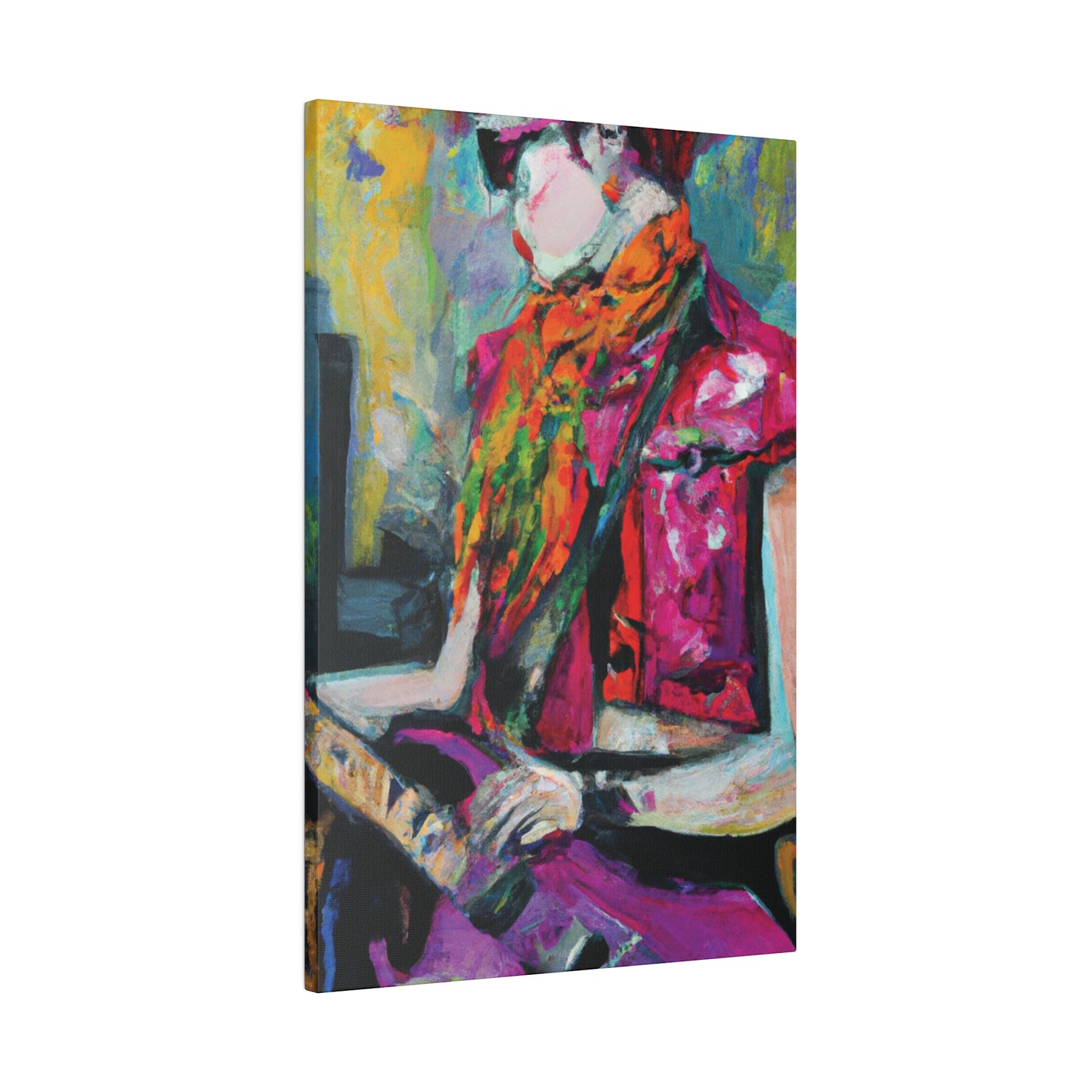 9053L - Rockstar Oil Painting Style Print | Poster | Home Decor | Wall Art | Music Art | Canvas