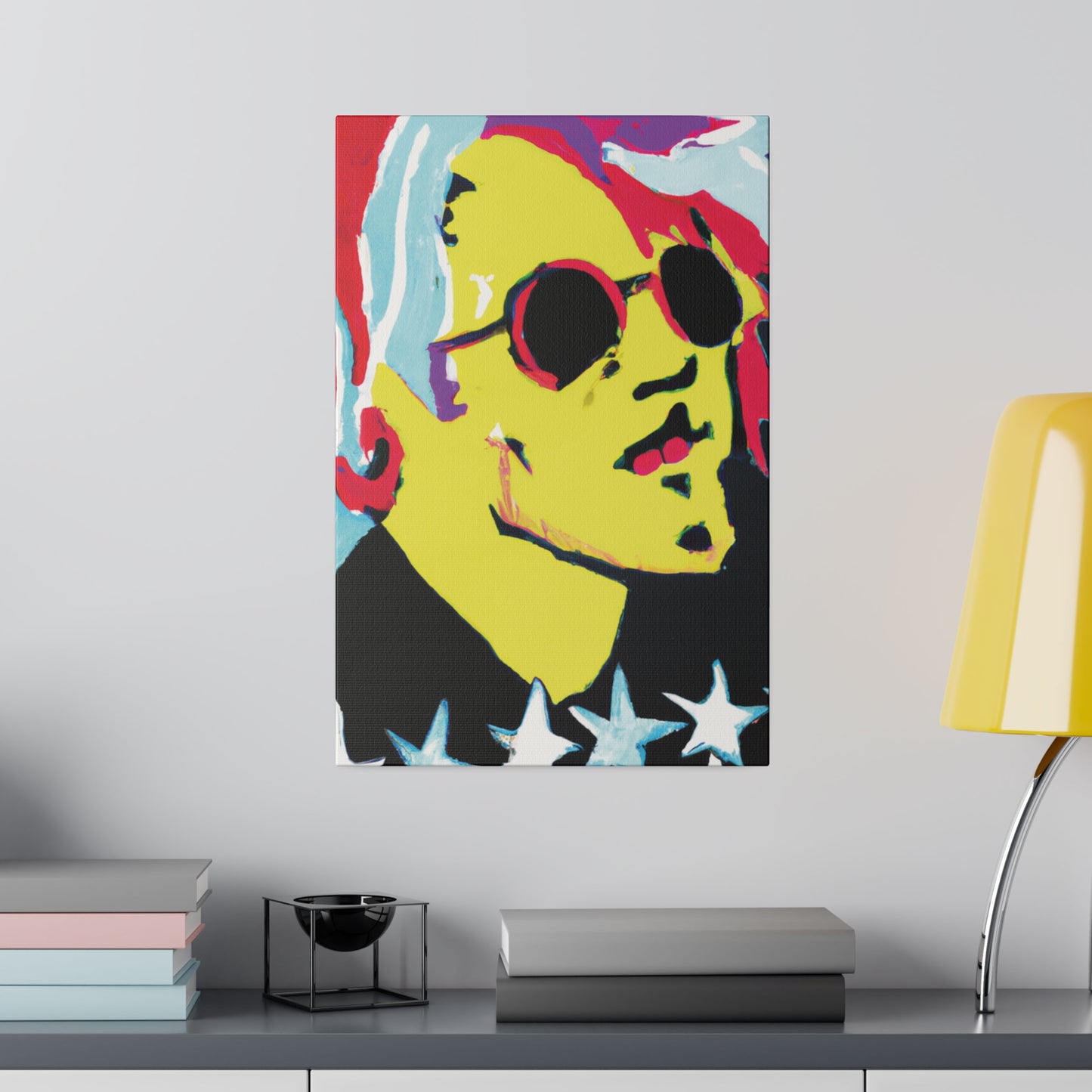 6475K - Rockstar Painting Print | Face | Abstract | Poster | Home Decor | Wall Art | Music Art | Canvas