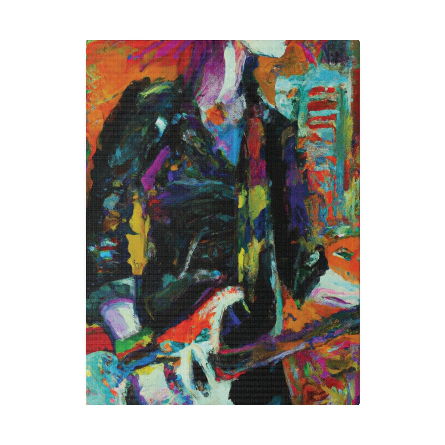 8673Z - Rockstar Oil Painting Style Print | Poster | Home Decor | Wall Art | Music Art | Canvas
