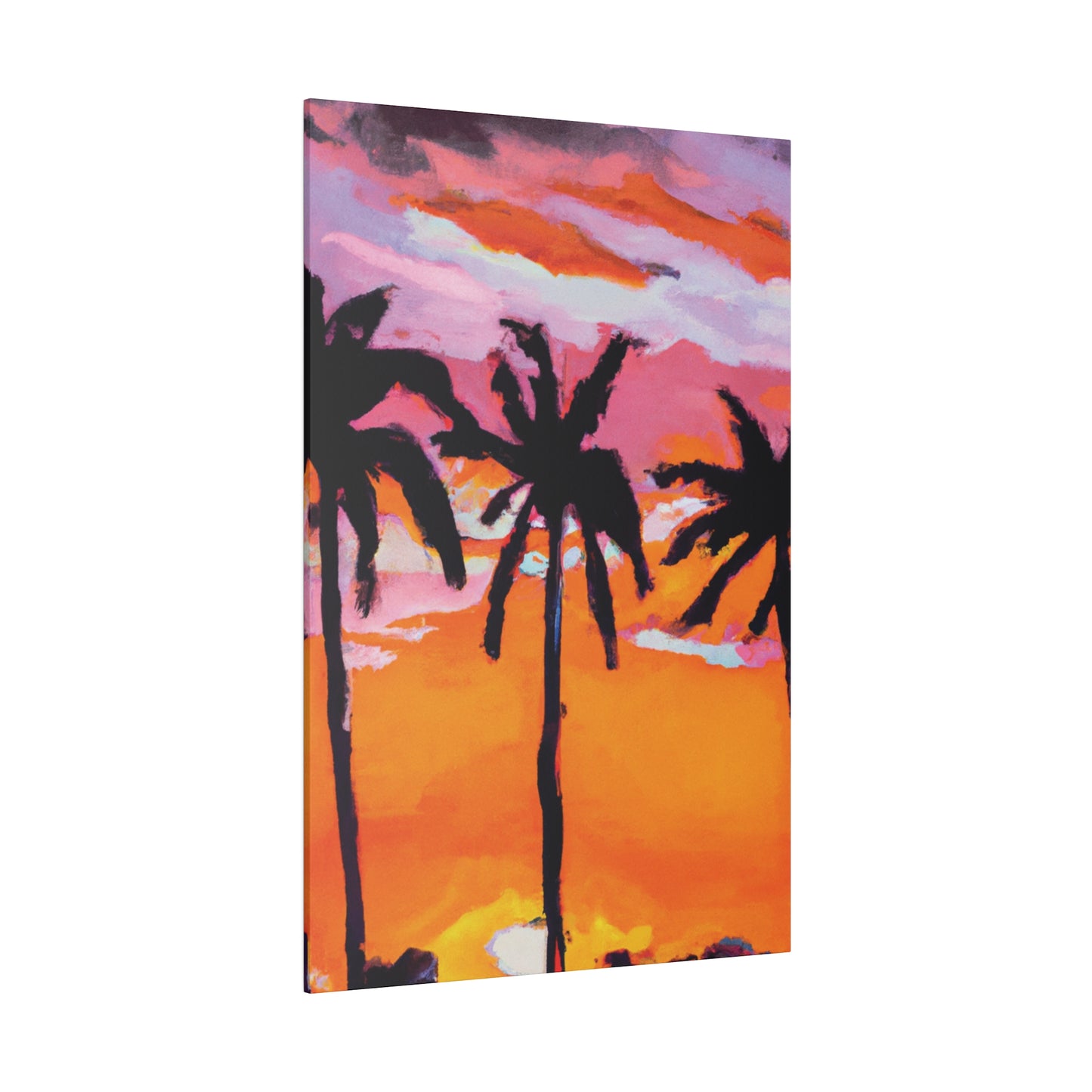 4491U - Miami Beach Sunset Painting Print | Miami | Beach | Sunset | Poster | Home Decor | Wall Art | Canvas