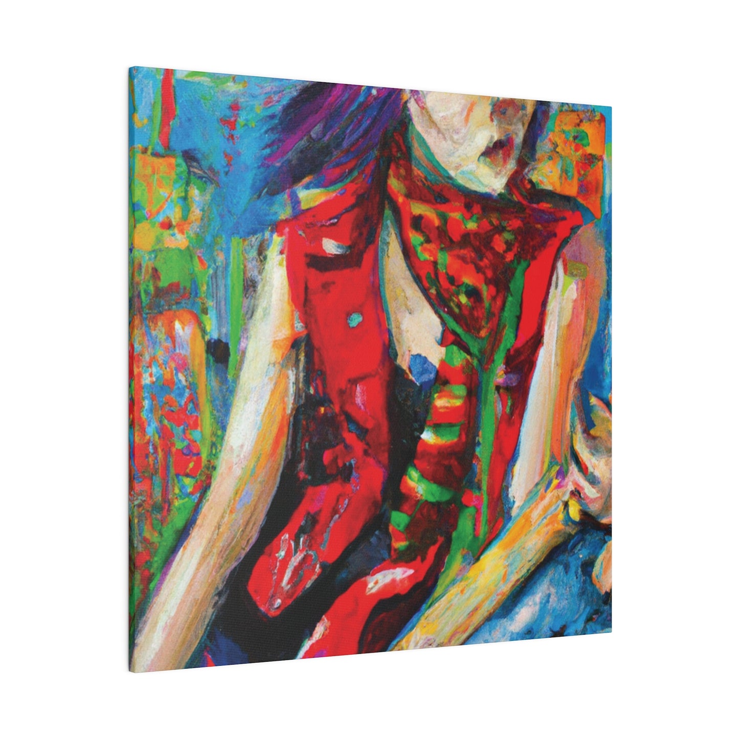 6732Q - Rockstar Oil Painting Style Print | Poster | Home Decor | Wall Art | Music Art | Canvas