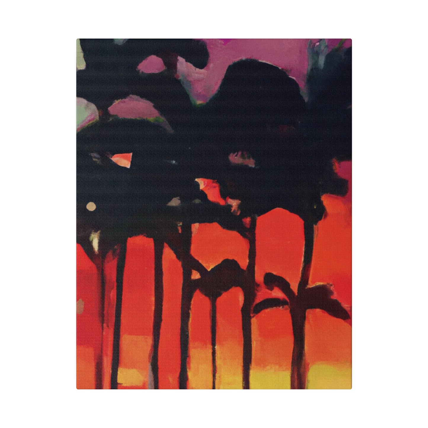 9653K - Miami Beach Sunset Painting Print | Miami | Beach | Sunset | Poster | Home Decor | Wall Art | Canvas