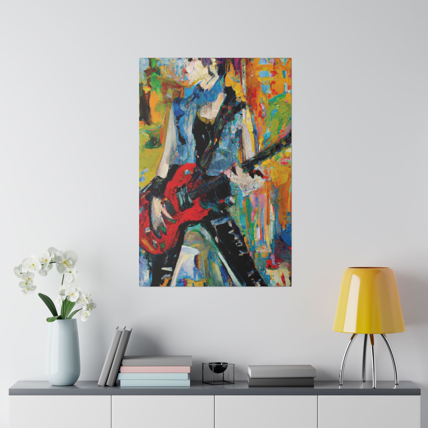 4721P - Rockstar Oil Painting Style Print | Poster | Home Decor | Wall Art | Music Art | Canvas