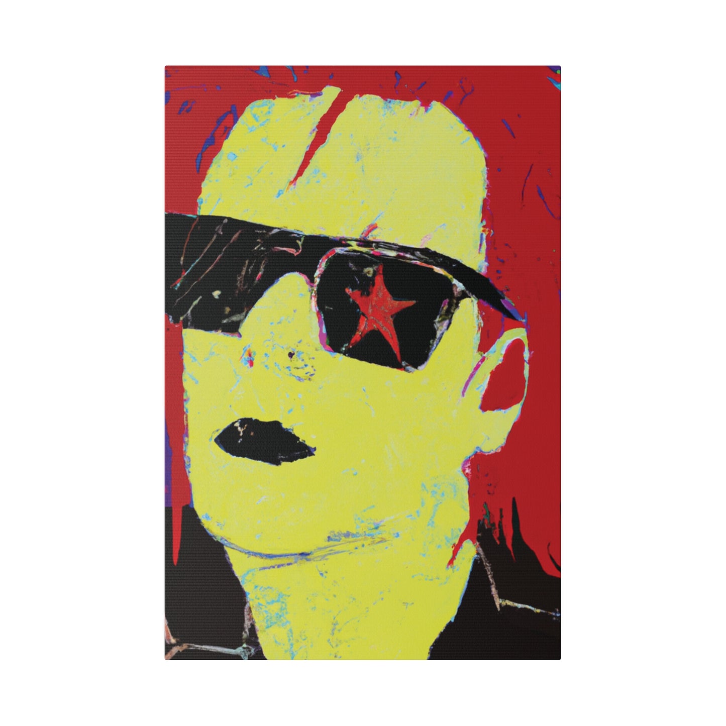 4792S - Rockstar Painting Print | Face | Abstract | Poster | Home Decor | Wall Art | Music Art | Canvas