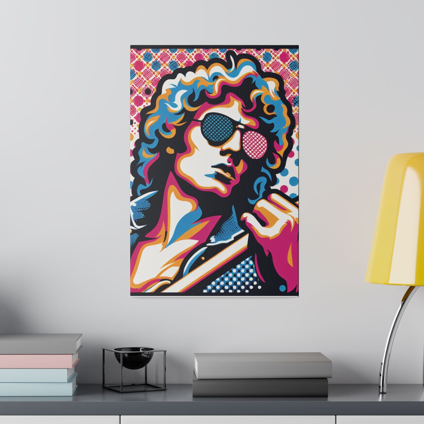 3572X - Rockstar Painting Print | Face | Abstract | Poster | Home Decor | Wall Art | Music Art | Canvas