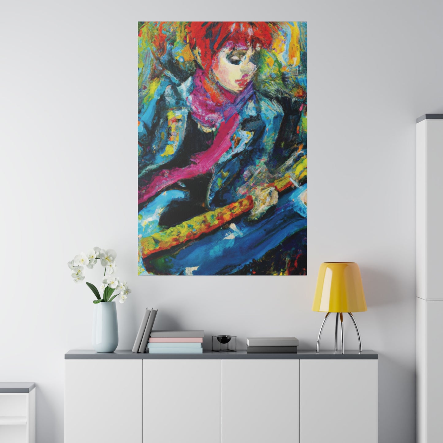 9823X - Rockstar Oil Painting Style Print | Poster | Home Decor | Wall Art | Music Art | Canvas