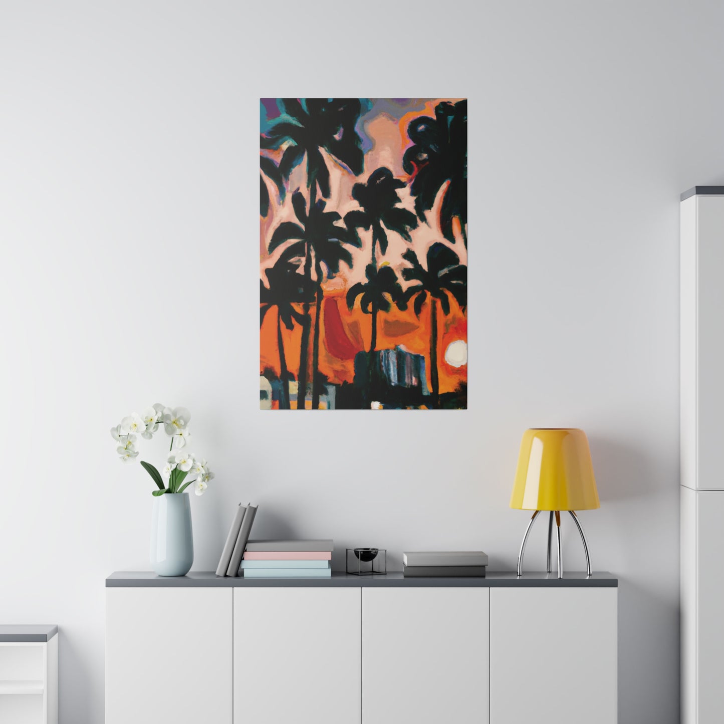 4317T - Miami Beach Sunset Painting Print | Miami | Beach | Sunset | Poster | Home Decor | Wall Art | Canvas