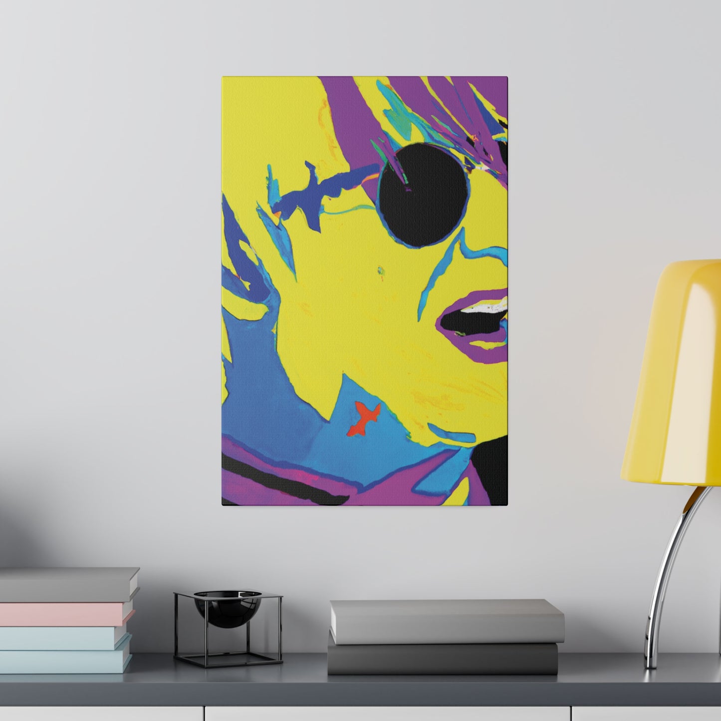 8129K - Rockstar Painting Print | Face | Abstract | Poster | Home Decor | Wall Art | Music Art | Canvas