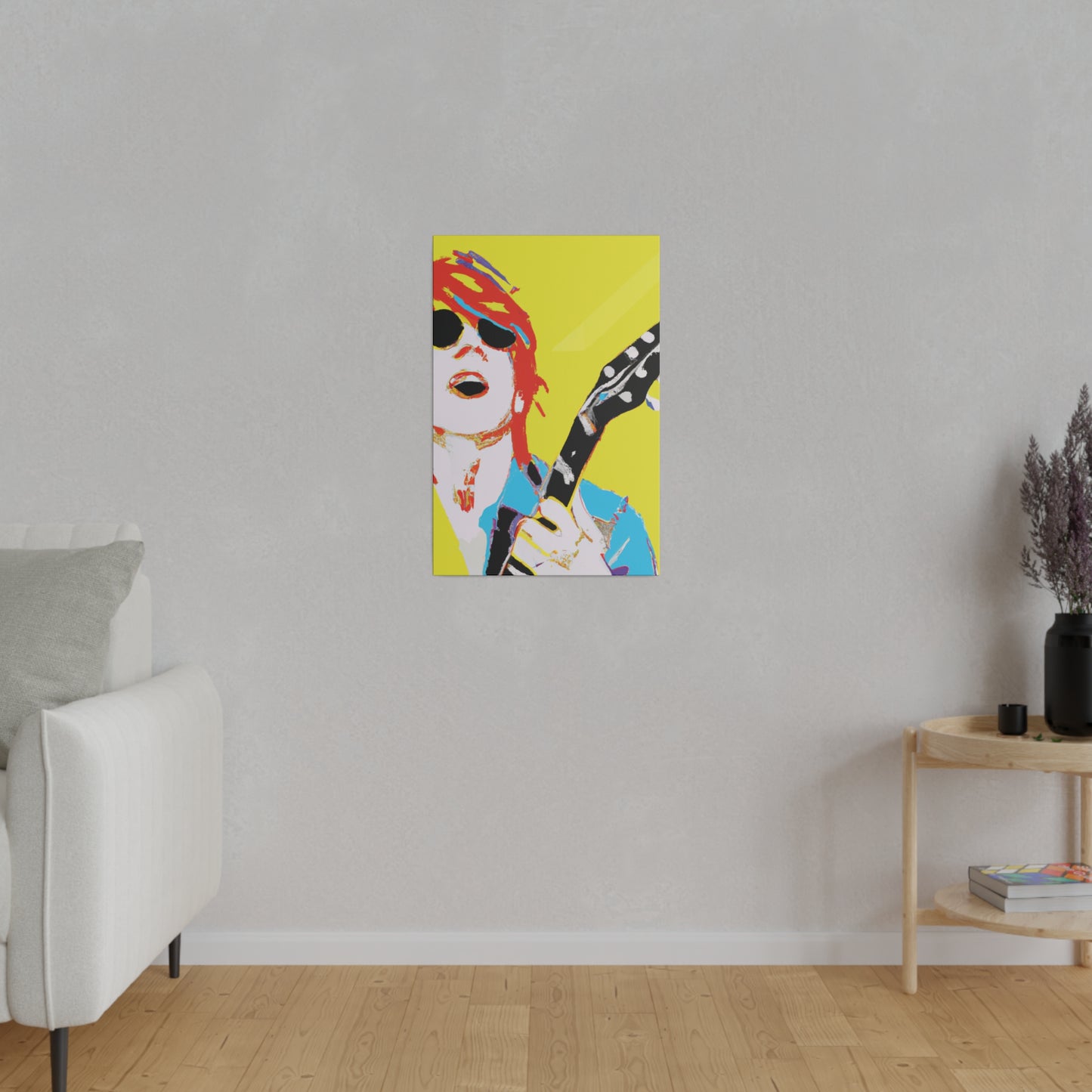 846Q - Rockstar Painting Print | Face | Abstract | Poster | Home Decor | Wall Art | Music Art | Canvas