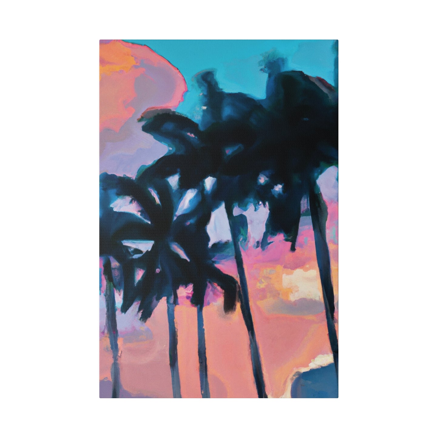 7234X - Miami Beach Sunset Painting Print | Miami | Beach | Sunset | Poster | Home Decor | Wall Art | Canvas