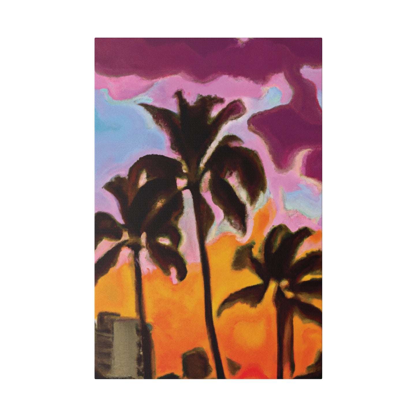 6721C - Miami Beach Sunset Painting Print | Miami | Beach | Sunset | Poster | Home Decor | Wall Art | Canvas