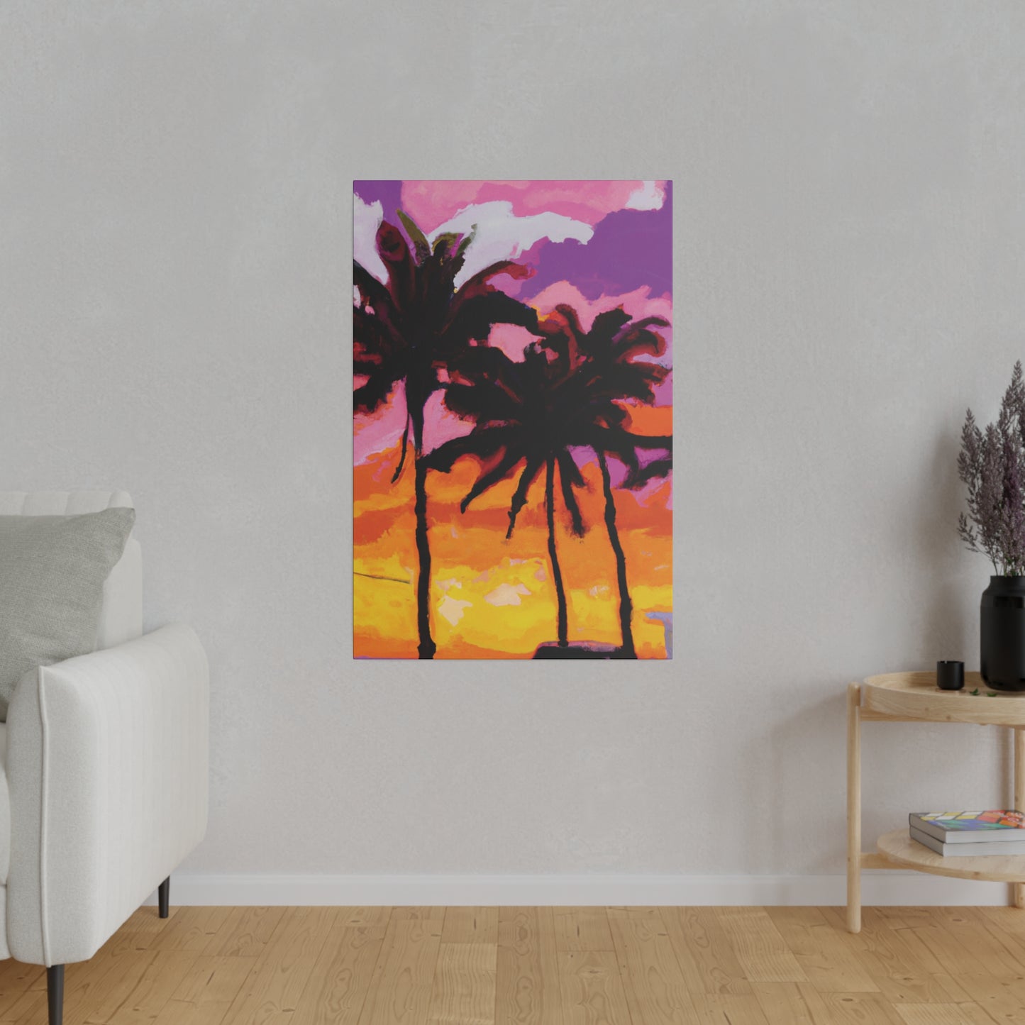 8367T - Miami Beach Sunset Painting Print | Miami | Beach | Sunset | Poster | Home Decor | Wall Art | Canvas